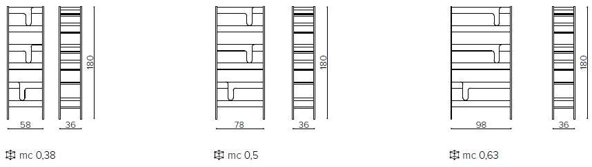 True Design Книжный шкаф из листового металла Wave Wa5812+wa7890 - Вид №6