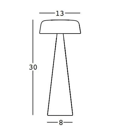 Светодиодная настольная лампа с батарейным питанием из полиэтилена PLUST Fade ARCH-00034123 - Вид №15