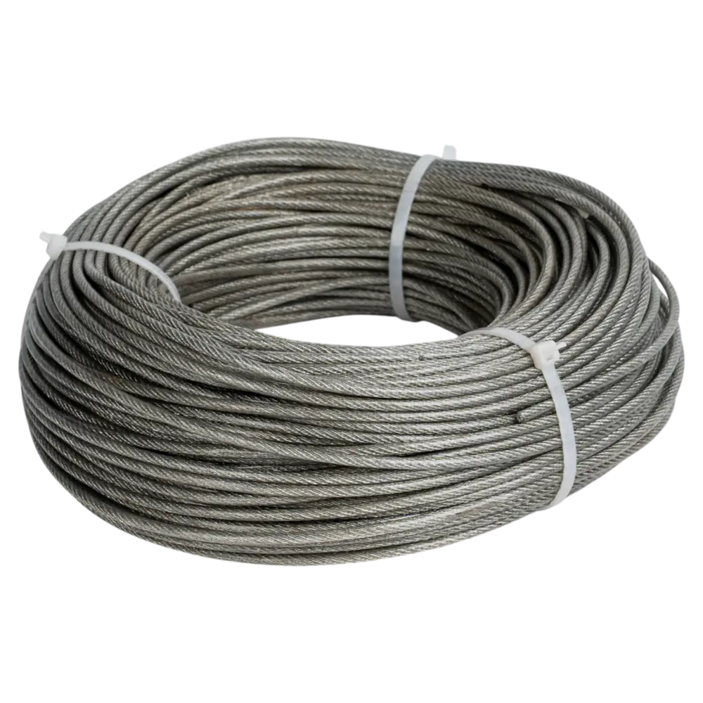 Стальной трос Tech-Krep оцинкованный 2 мм 100 м для грузоподъемных работ 89391052 STLM-1575161 - Вид №1