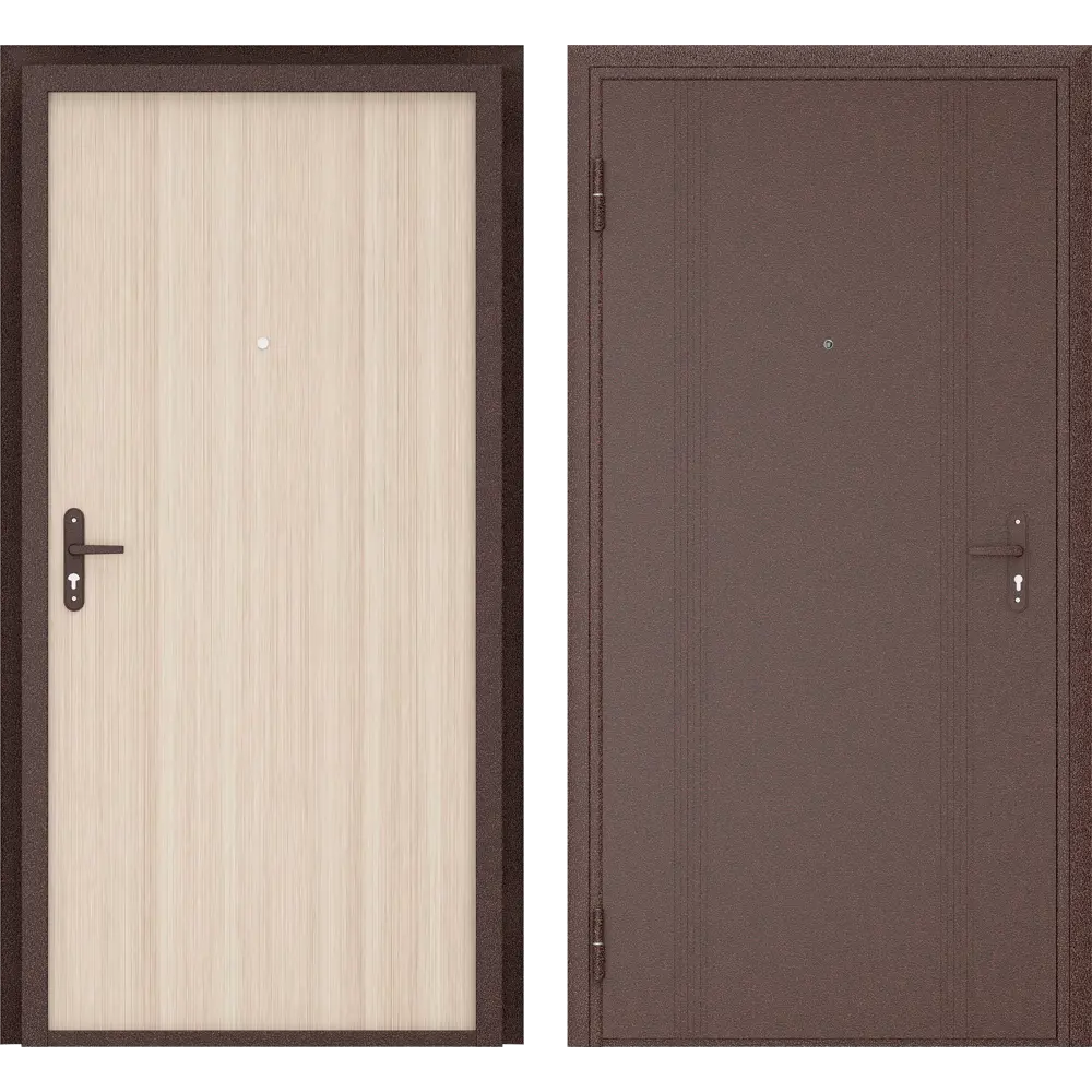 Дверь входная металлическая Ламистайл, 980 мм, левая, цвет капучино DOORHAN STLM-2164748