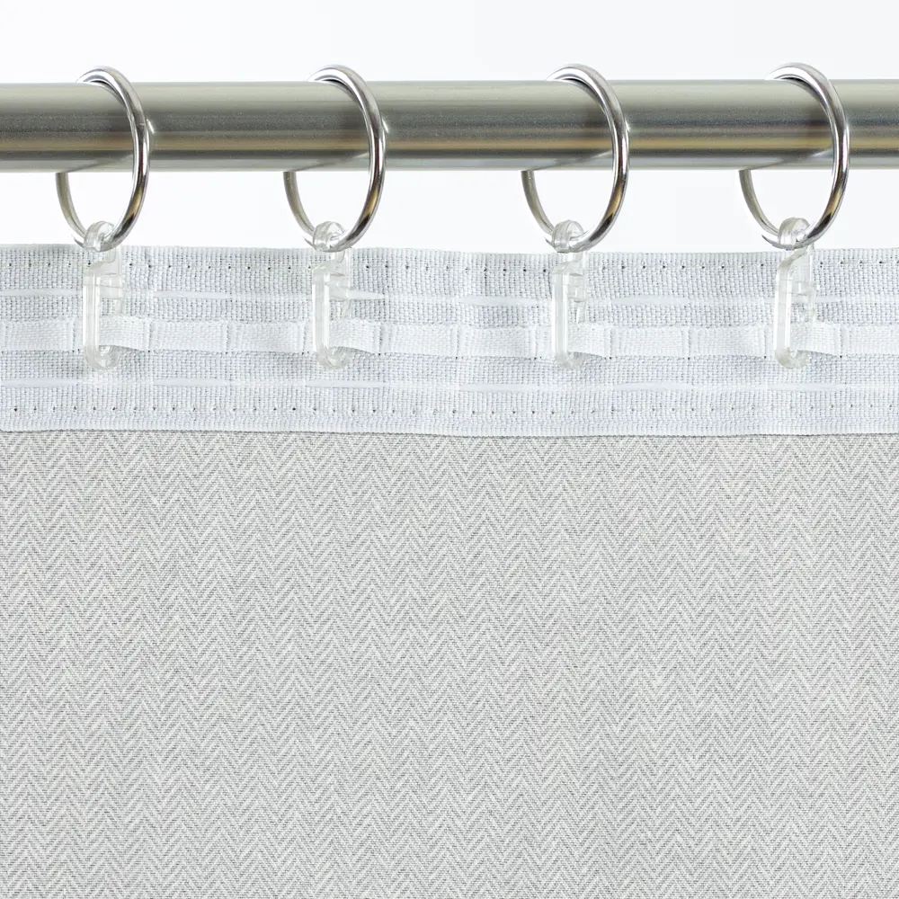 MIAMOZA Штора на ленте «Елочка» 200×280 см в светло-сером цвете 89427072 STLM-1580077 - Вид №3