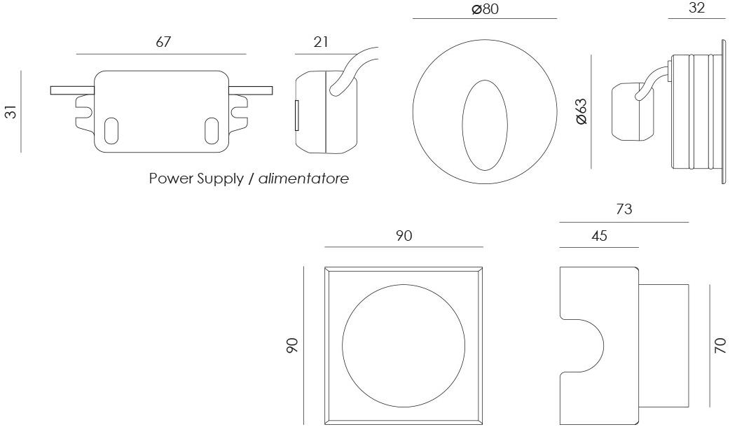 NEXO LUCE Ступенька настенная Wall-ceiling-floor nexo luce 1010 - Вид №2