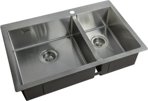 Мойка кухонная ZorG Light ZL R 780-2-510-L из нержавеющей стали, сталь