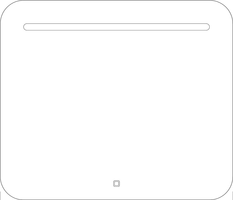 BY 2444 Зеркало со встроенным LED-светильником 5,5 W EVOFORM Ledline - Вид №1