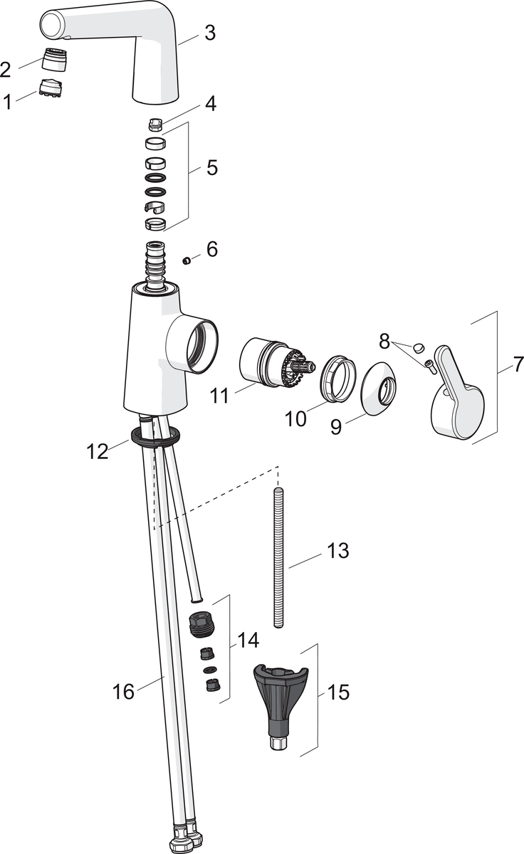 Oras 3006F-34 Смеситель для умывальника 3006F-34 Inspera Розовое золото  - Вид №8