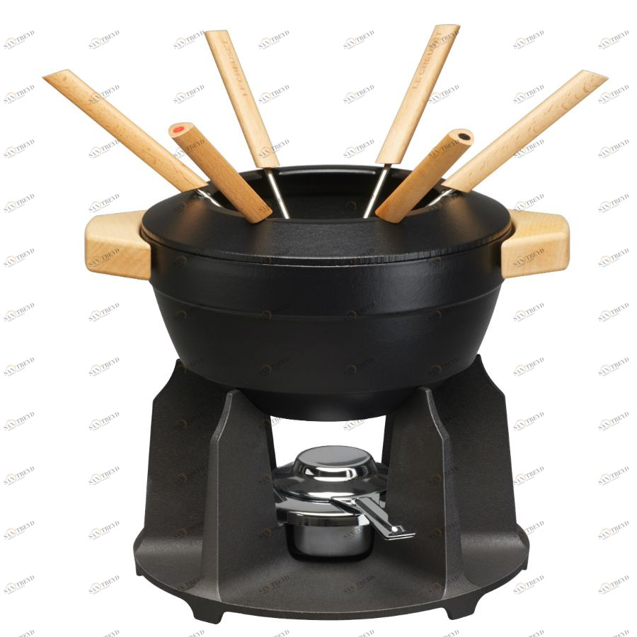 Набор для фондю Le Creuset, эмалированный чугун, черный 60612000000460