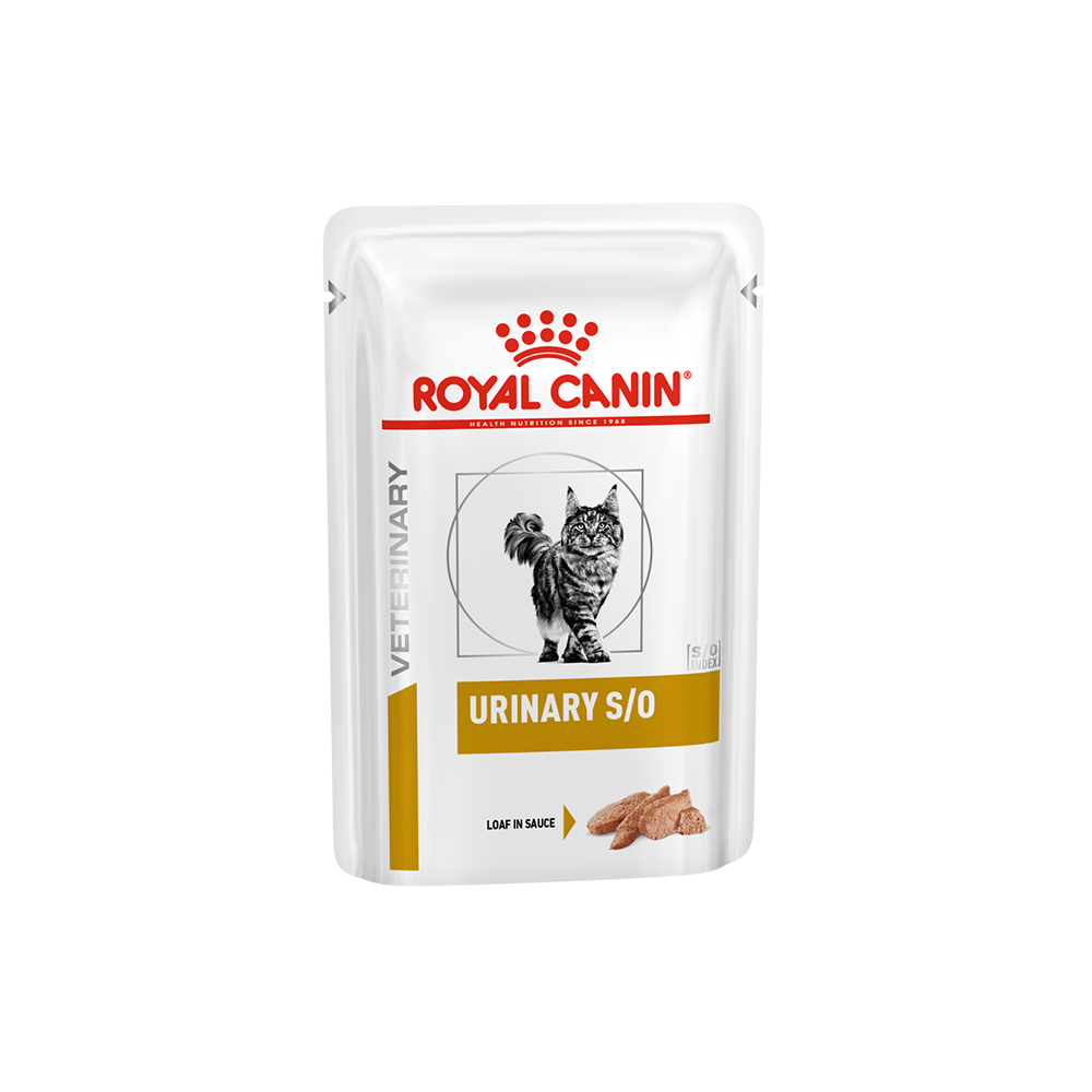 ПР0048732 Корм для кошек Vet Diet Urinary S/O при лечении МКБ, цыпленок (паштет) пауч 85г ROYAL CANIN 