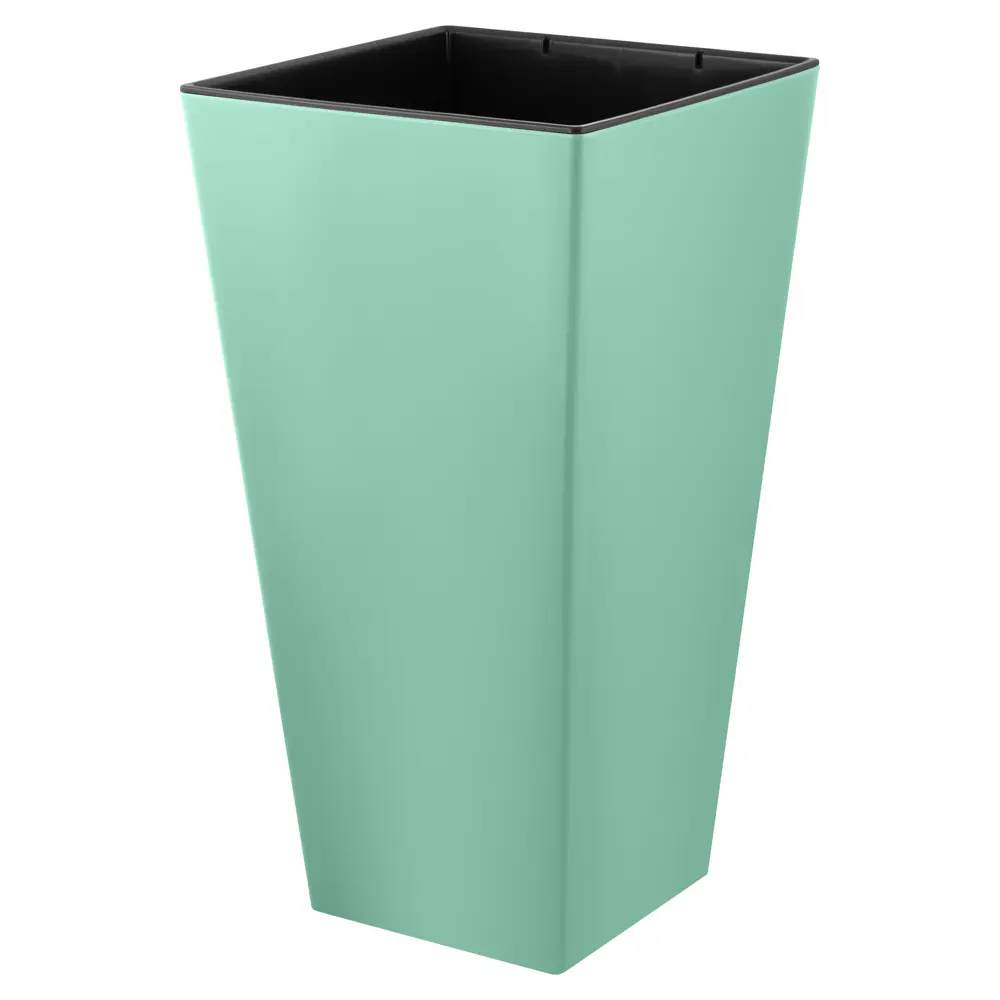 Горшок цветочный INGREEN Cube ø25 см 19.4 л пластиковый зеленый 89411072 STLM-1567779