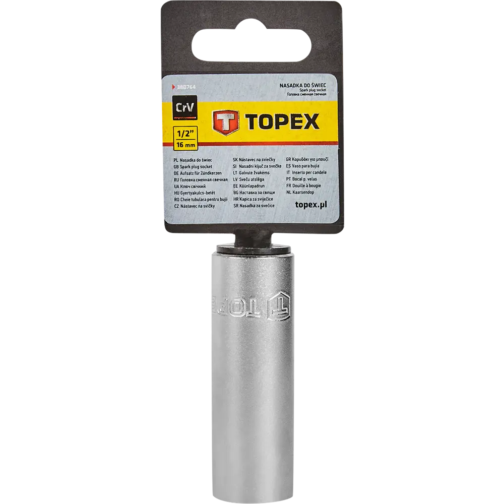 Головка свечная Topex, 1/2 дюйма, 16 мм STLM-2071182 - Вид №2