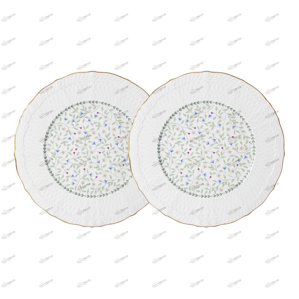 Тарелки фарфоровые десертные 2 шт белые "Грация" COLOMBO ГРАЦИЯ 00-3946468 Белый