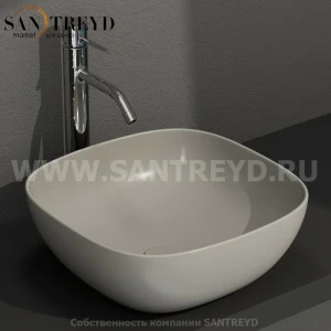 B6Q43CC Накладная раковина на столешницу  квадратная Ceramica Globo T-EDGE