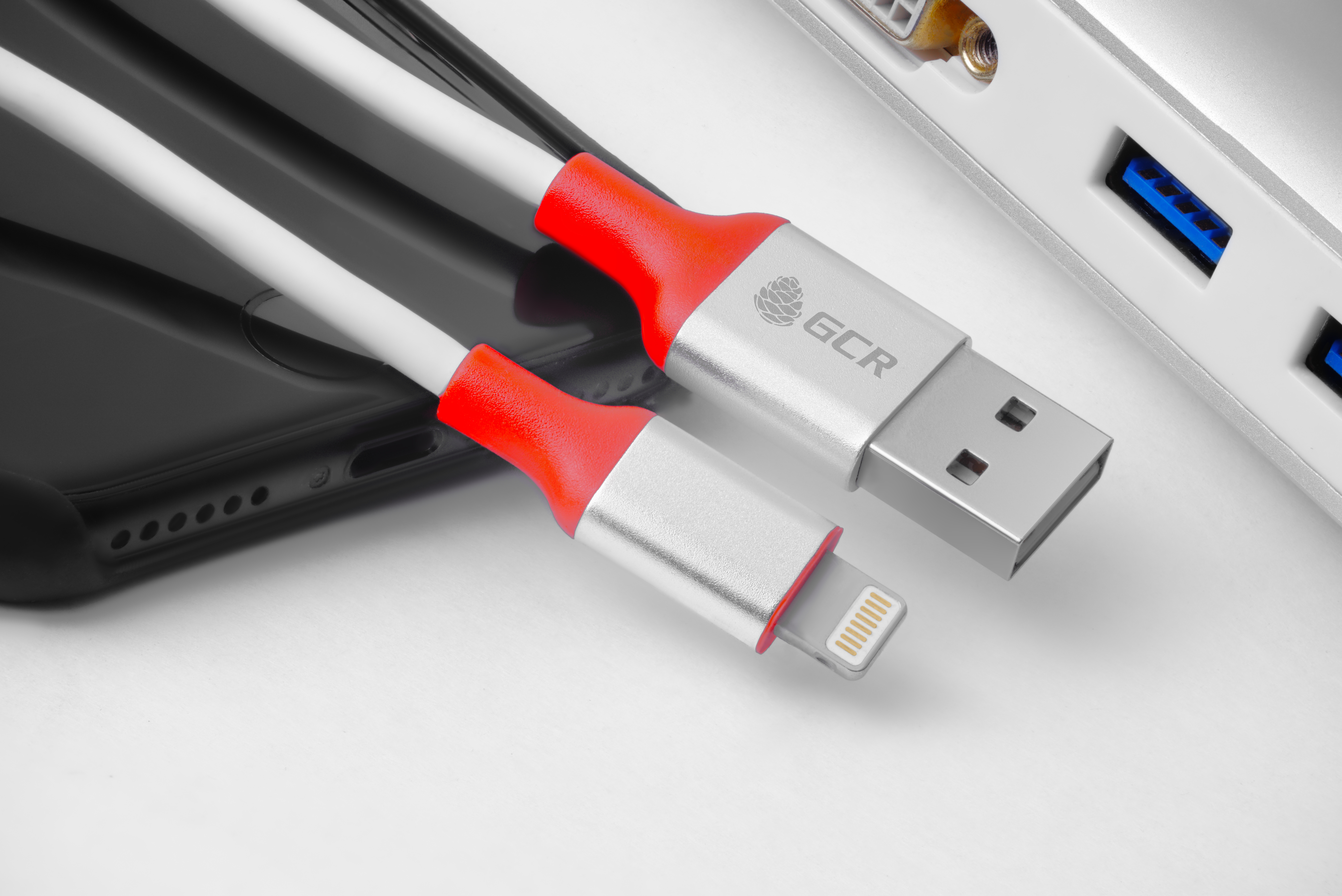 33-050539 кабель 1.0m apple usb 2.0, двухсторонний am/lightning 8pin mfi для iphone 5/6/7/8/x - поддержка всех ios Greenconnect Santreyd  - Вид №4