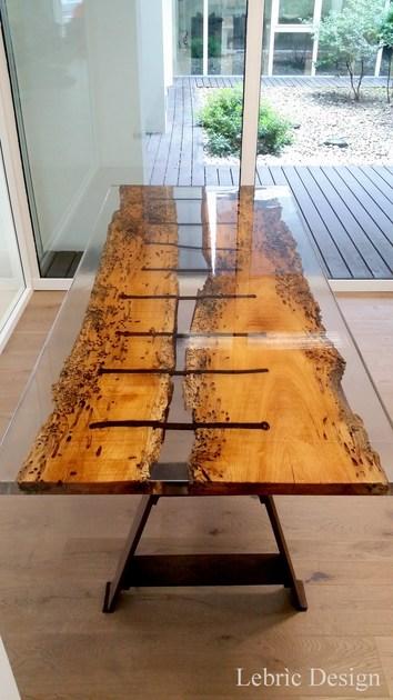 ANTICO TRENTINO Прямоугольный журнальный столик Lebrìc design - legno e resina sun-id-1382470 - Вид №5