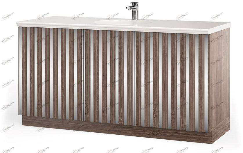 DWFI Тумба под умывальник одинарная, облицованная шпоном дерева  00002273 