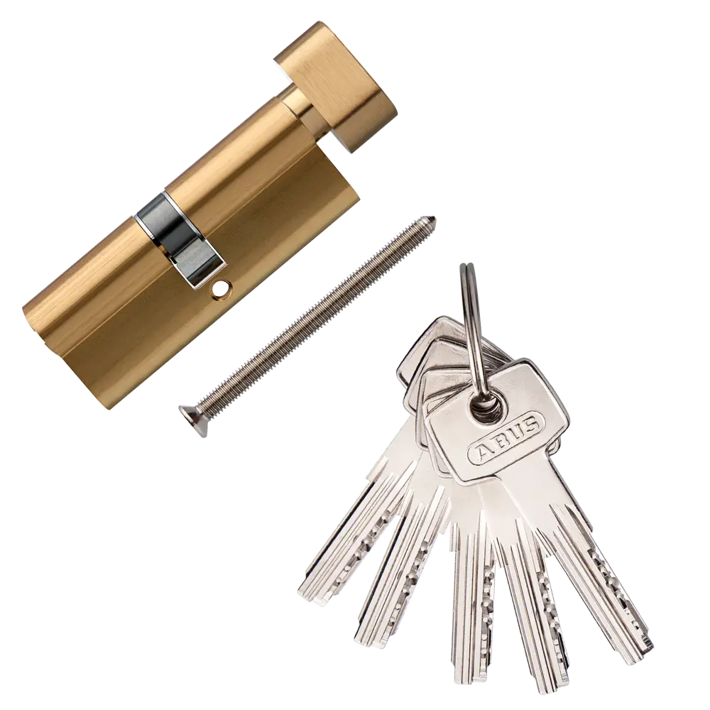 Цилиндр Abus 40х40 мм, ключ/вертушка, цвет золото 82389983 STLM-2134637 D6 - Вид №1
