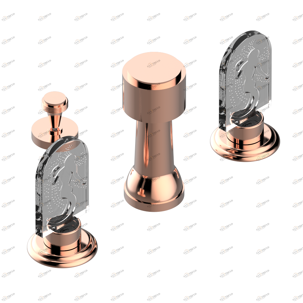 A2F-207KA Смеситель для биде KOHLER с вакуумным прерывателем Thg-paris Naïade Розовое золото A2F 207KA CAT.F