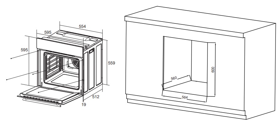 9088004 Электрический духовой шкаф Candy COXP06TBB черный STDN-0107838 - Вид №10