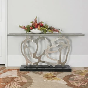 Консольные столы 07200-850-002 Sculpted Console - Silver Ambella