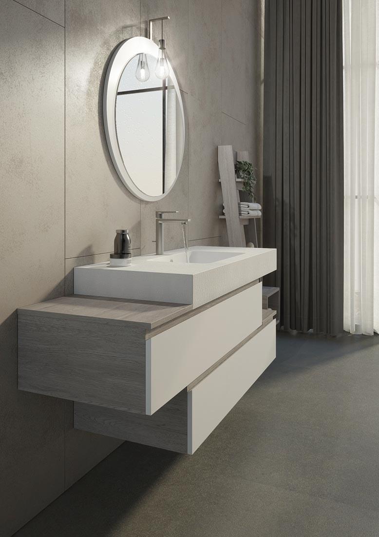 LEGNOBAGNO Настенная тумба под умывальник с ящиками Freedom lineare sun-id-1405890 - Вид №2