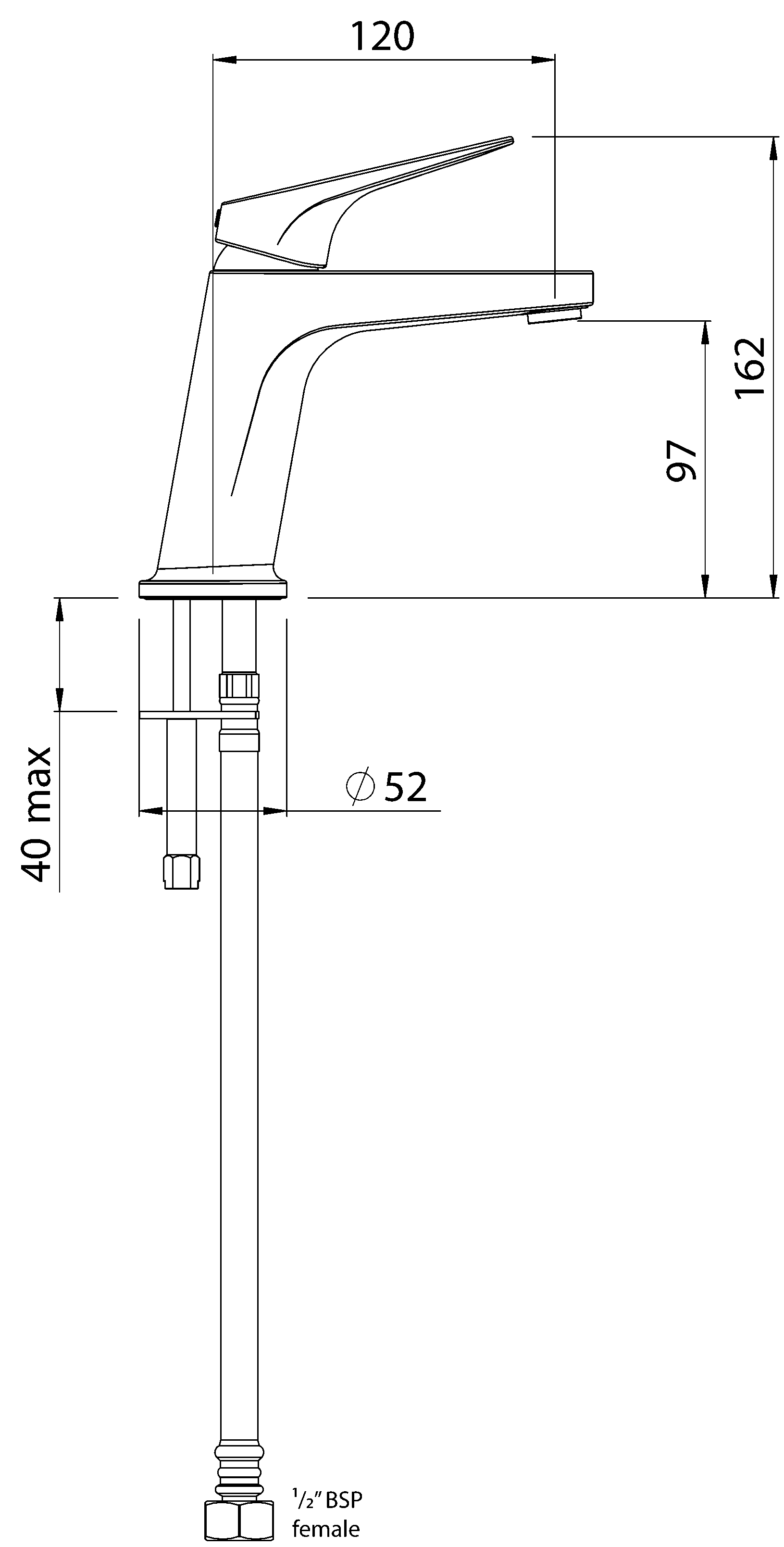 MABCP Смеситель для раковины Maku Methven - Вид №1