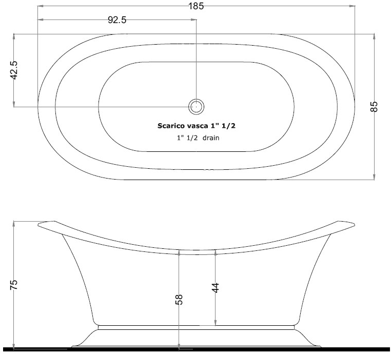 Gruppo Treesse Отдельностоящая овальная ванна Vasche in stile classico sun-id-1459684 - Вид №3