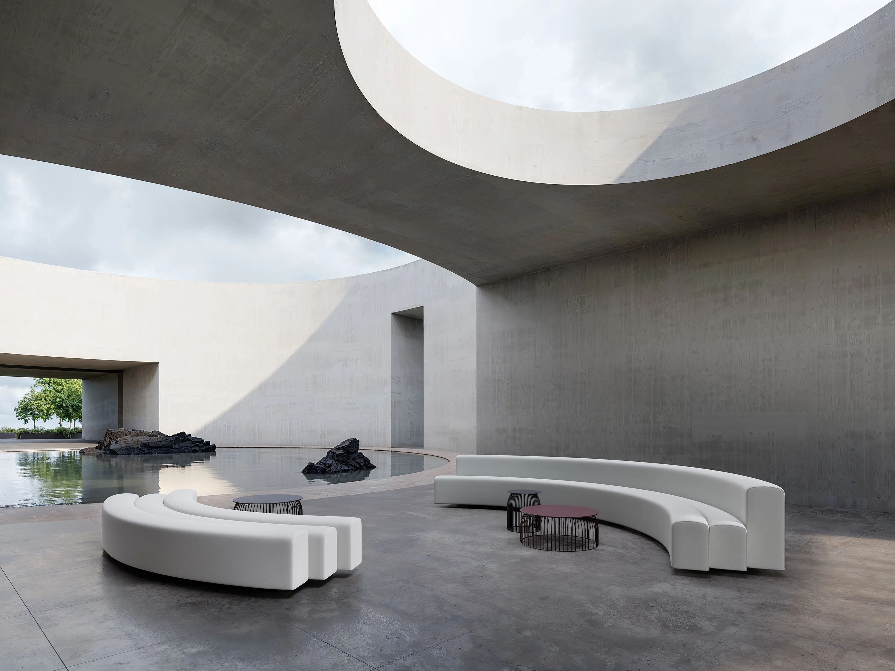 Изогнутый садовый диван La Cividina Osaka Outdoor ARCH-00049803