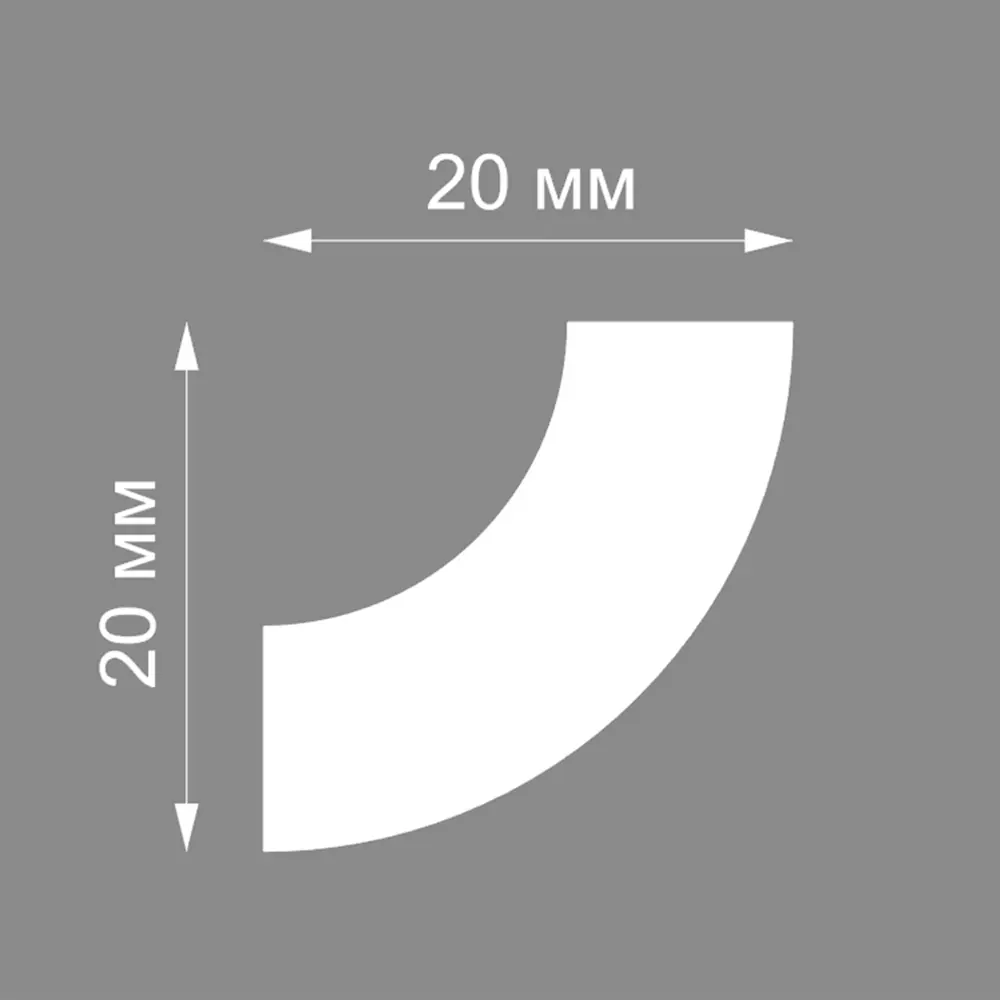 Santreyd Плинтус потолочный белый 20x20x2000 мм для эстетичной отделки 89370734 STLM-1406960 - Вид №1