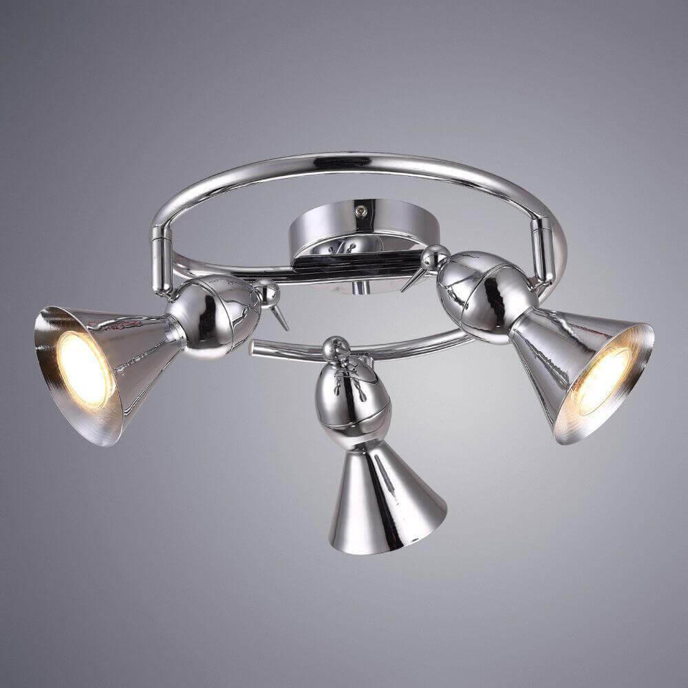 Спот потолочный цвета хром Arte Lamp Picchio A9229PL-3CC ARTE LAMP PICCHIO CHROME 00-3924235 Хром  - Вид №1