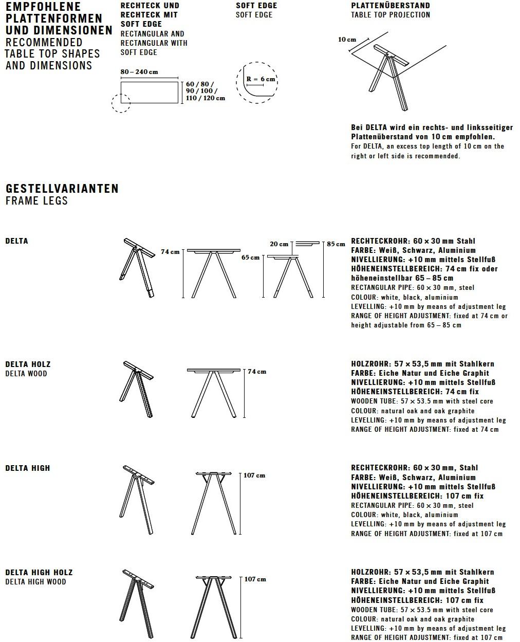 BENE Прямоугольный стол Delta by bene sun-id-1475795 - Вид №4