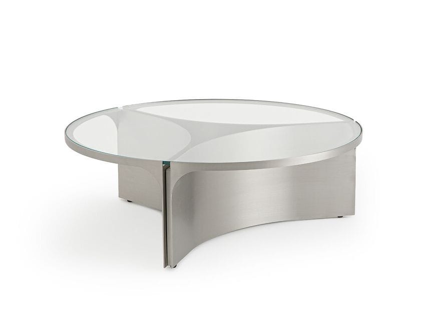 Круглый журнальный столик из нержавеющей стали и стекла AMPM Gira ARCH-00056850 - Вид №5