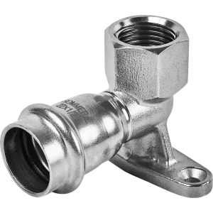 Водорозетка Rommer 1/2"x22 мм ВПр-ВР нержавеющая сталь
