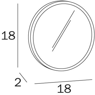 INDA® Настенное круглое увеличительное зеркало Hotellerie A0458d - Вид №1