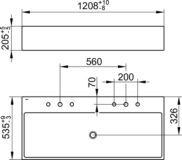 39082901206 Двойной керамический умывальник KEUCO Edition 90 - Вид №2