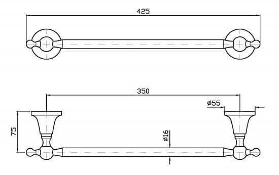 Держатель для полотенец Zucchetti Агора ARCH-00087641 - Вид №1