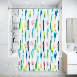 Штора для ванны Color Feather, 180х180 см, полиэстер 82168030 STLM-2082353