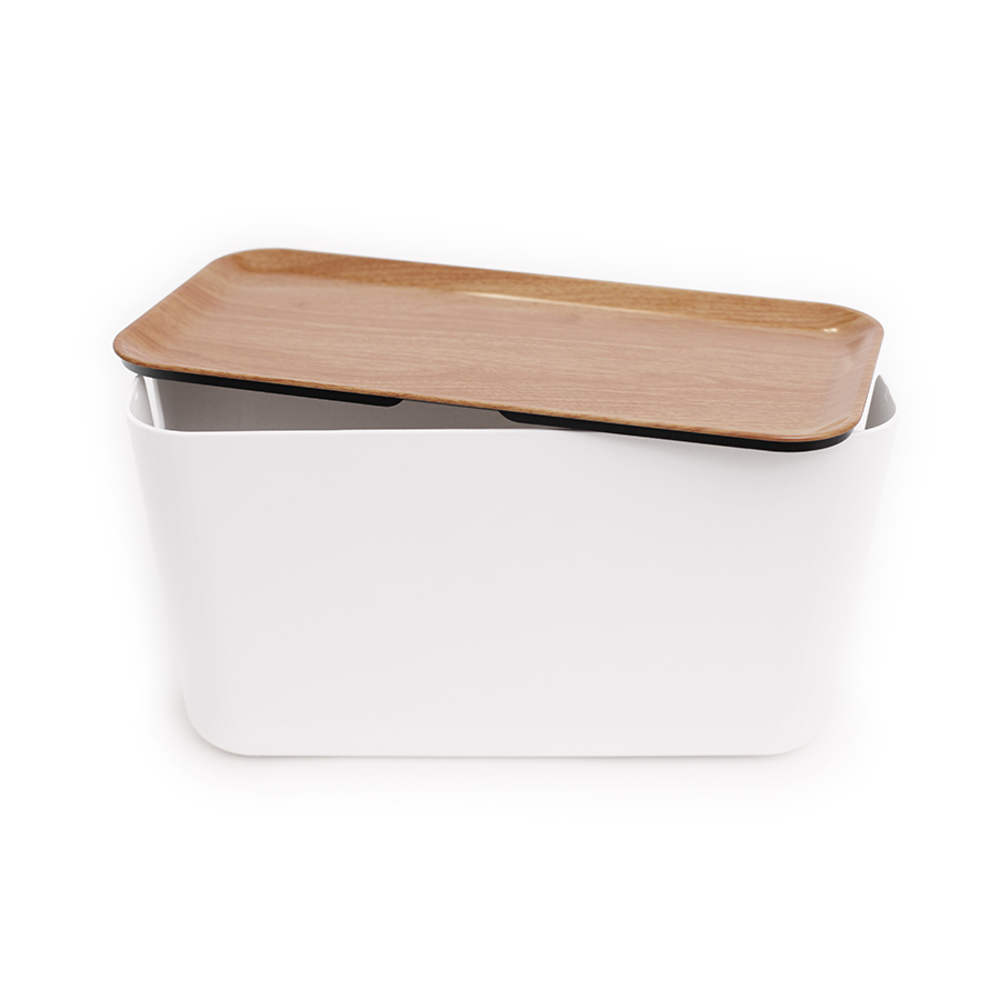 Органайзер бело-коричневый для проводов большой Cablebox BOSIGN  00-3872104 Белый  - Вид №3