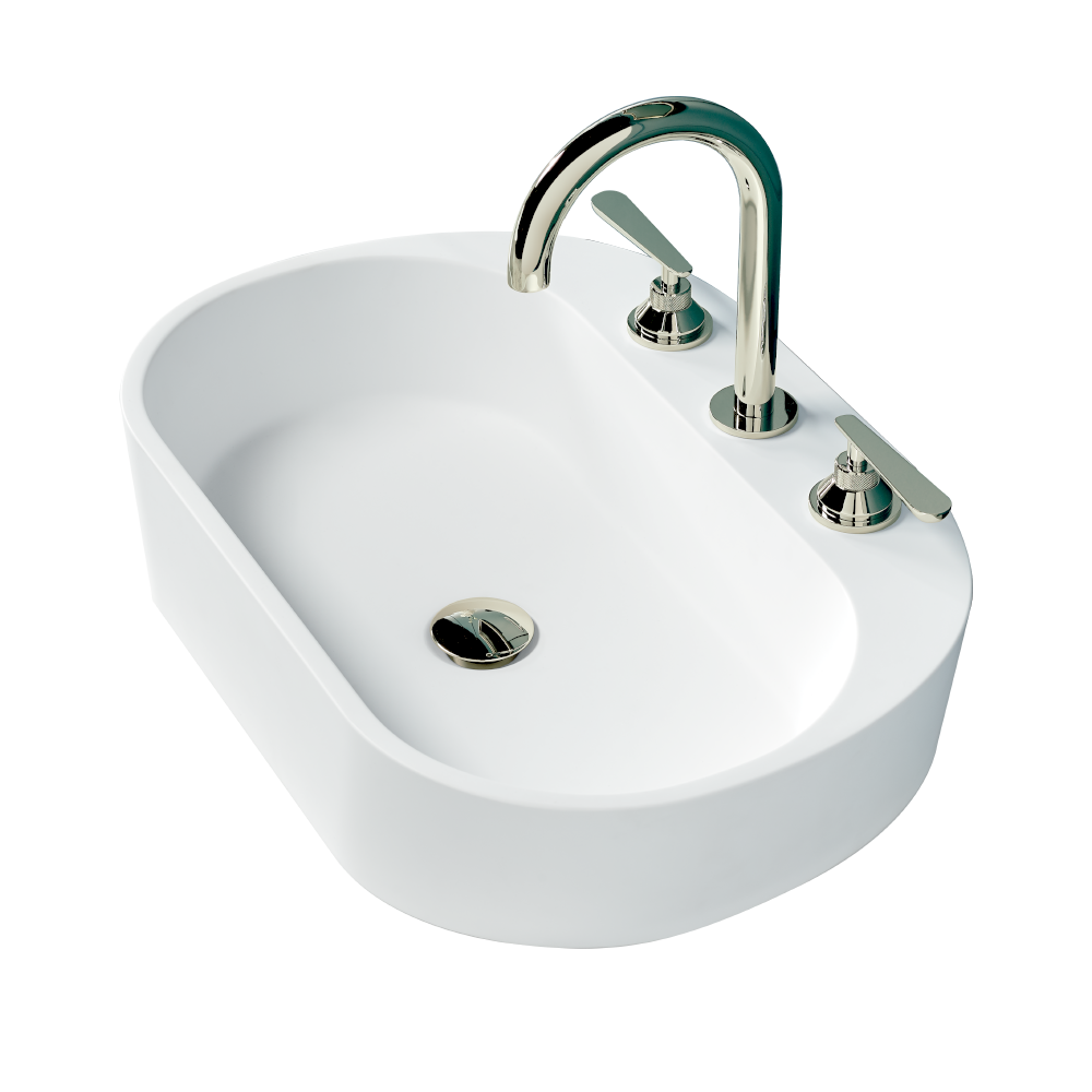 B13-V590 MONCEAU on counter basin 60 x 41 x 12 cm, delivered without waste Thg-paris Раковины Матовый белый 