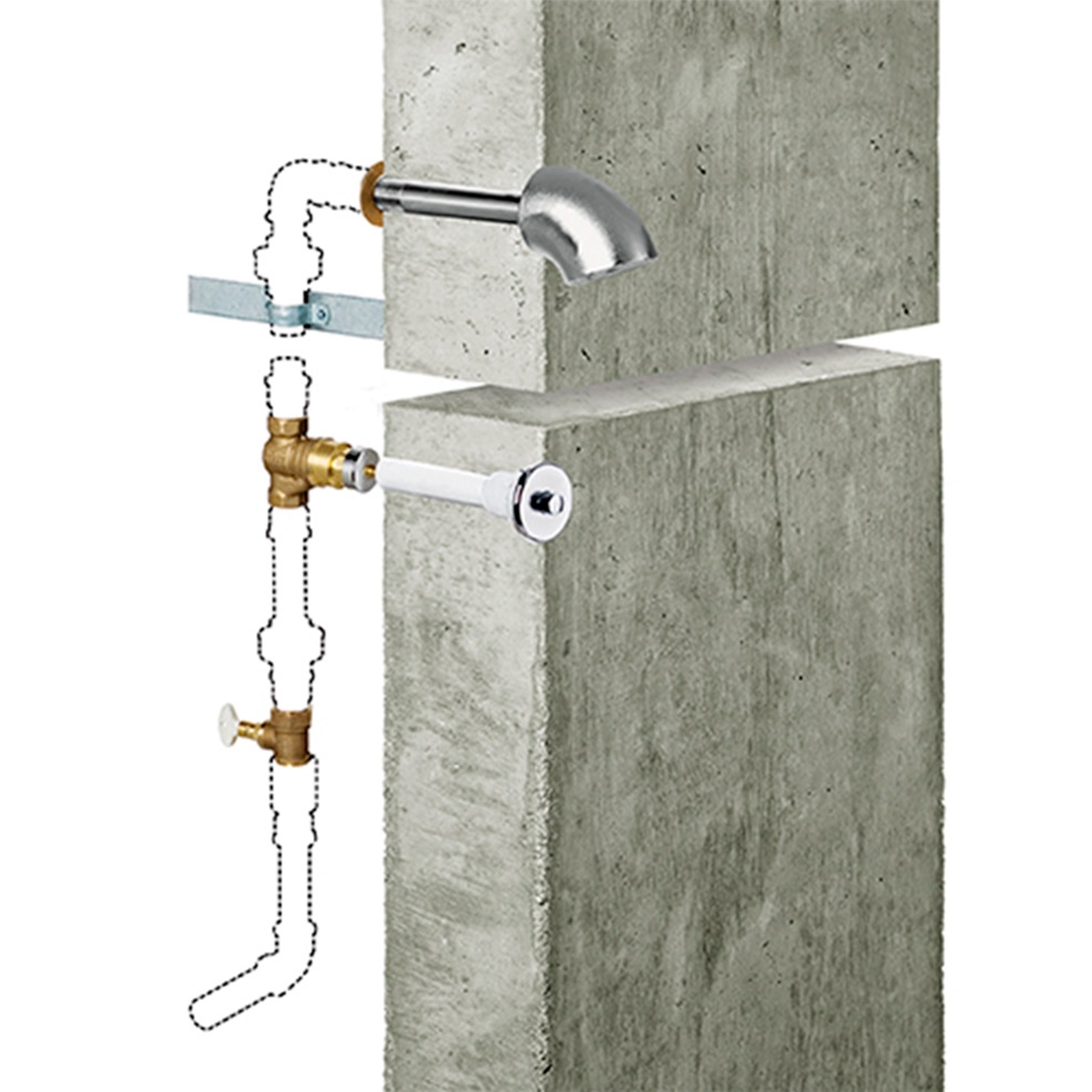 00203106 Клапан для ванной комнаты повышенной безопасности Docol ALTA SEGURANCA 