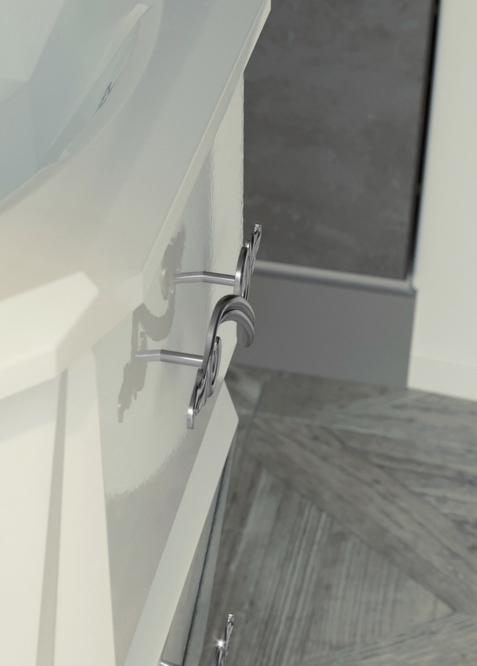 У40385 Тумба с раковиной Brilliant 80, 2я, White 1 Marka Brilliant  - Вид №4