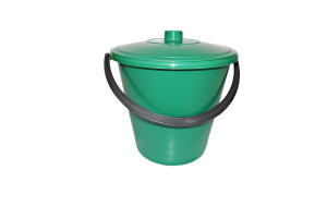 16727526 Хозяйственное ведро с крышкой 10 л, зеленое Bl-19902-1 BlagPlast