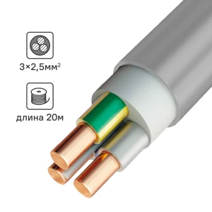 Электрический кабель Угличкабель NYM-J 3x2.5 20 м 89456282 STLM-2149840