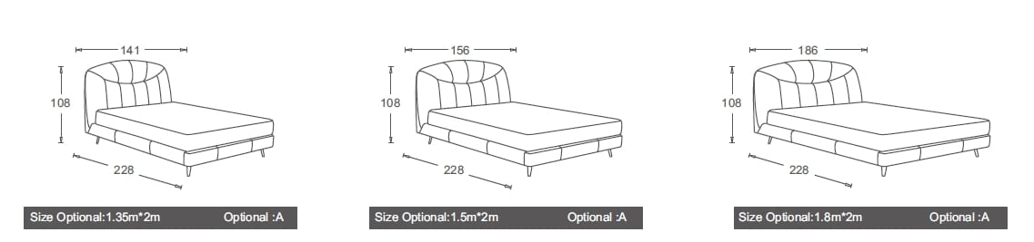Полуторная кровать с кожаной обивкой CAMPO DE' FIORI COZ638 ARCH-00119647 - Вид №9
