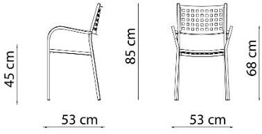 Vermobil Штабелируемый металлический садовый стул с подлокотниками Alice Ch1550 - Вид №6