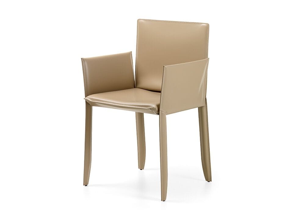 Кожаный стул с подлокотниками Cattelan italia перо ARCH-00150724