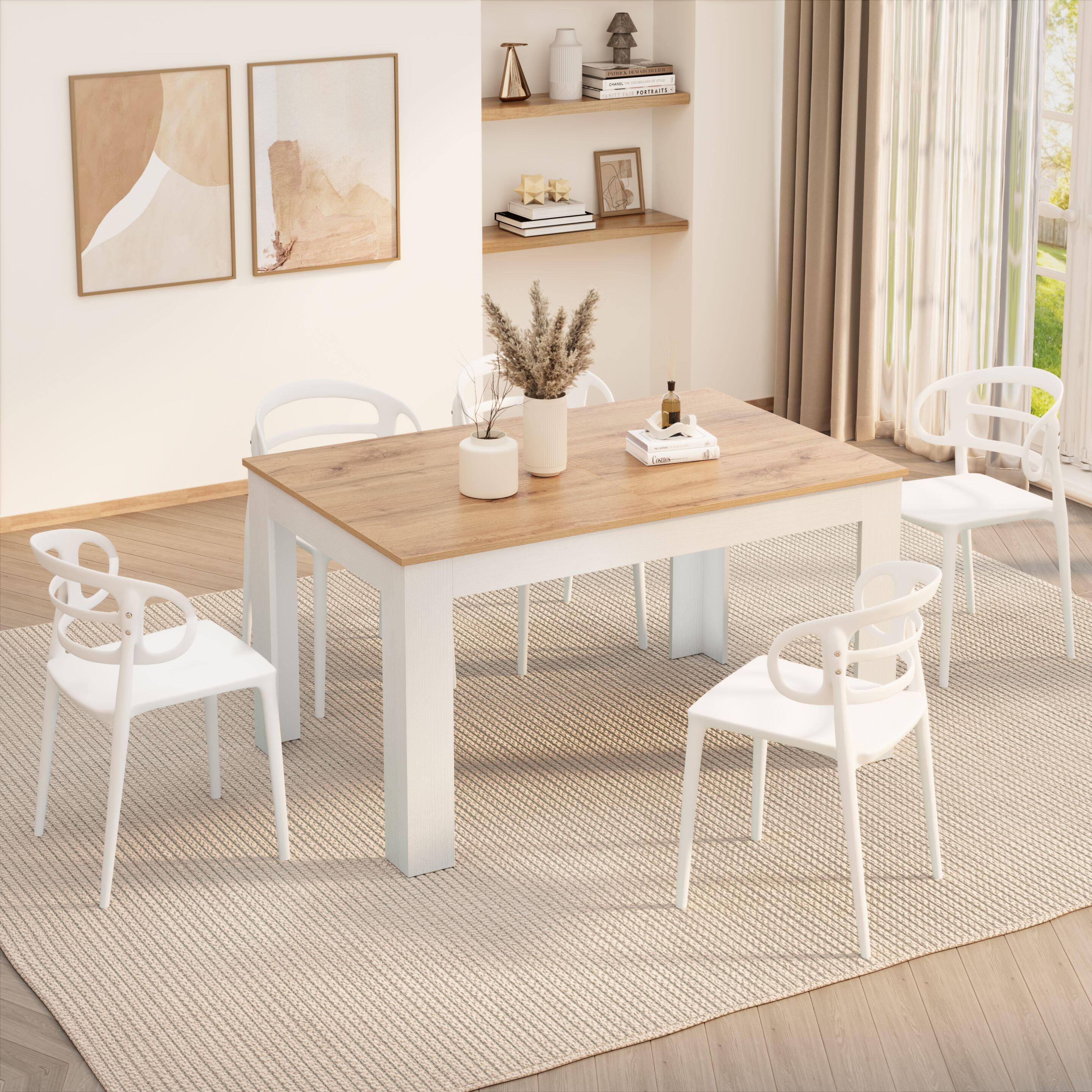 Прямоугольный выдвижной стол для кухни в меламине Mobili Fiver Easy ARCH-00064718 - Вид №2