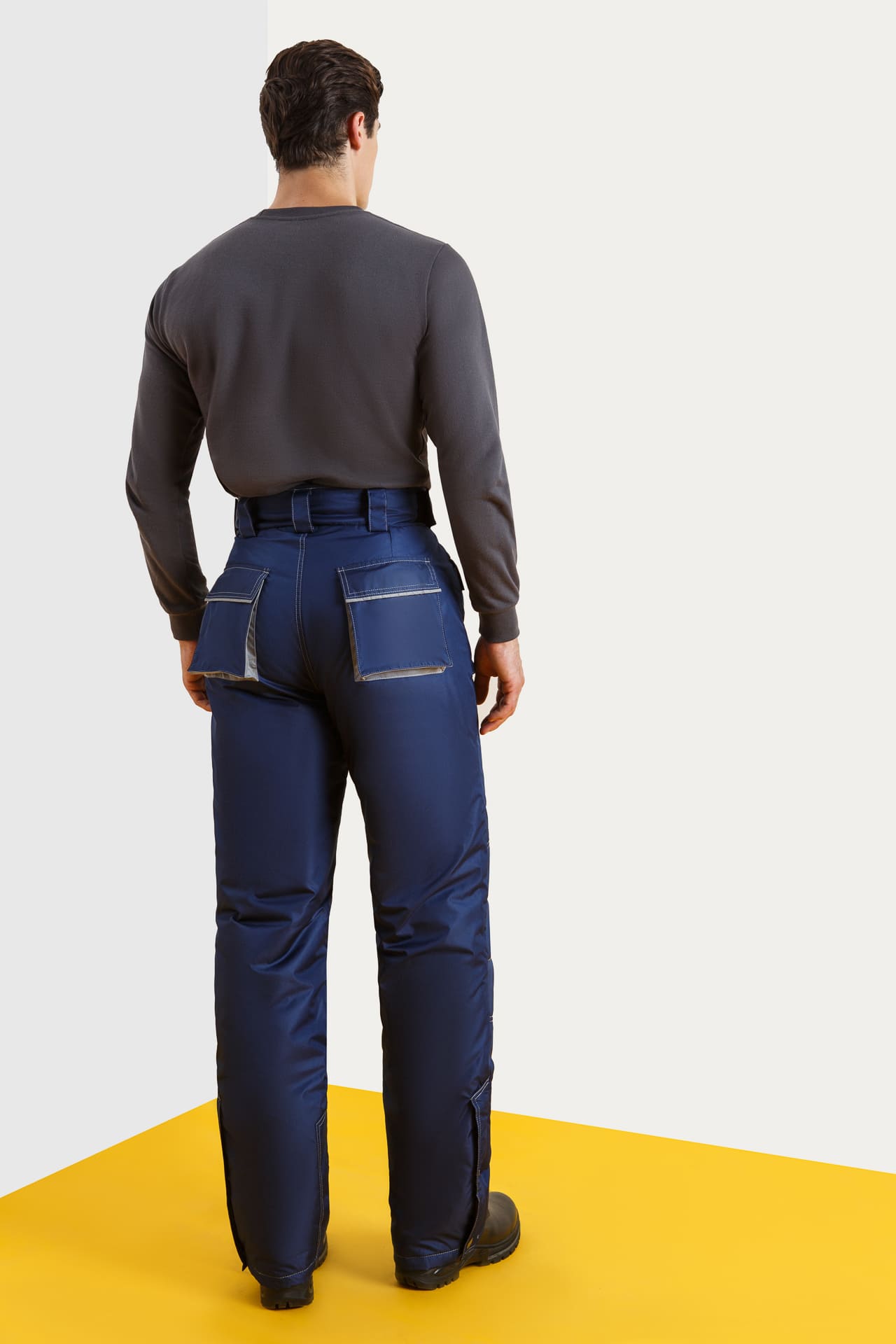 64815 Костюм "Арктика" зимний синий-серый  Зимняя спецодежда  размер 60-62/182-188  - Вид №17