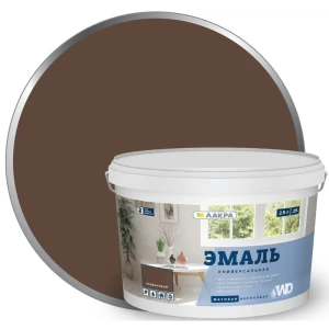 Эмаль акриловая матовая цвет коричневый 2.5 кг
