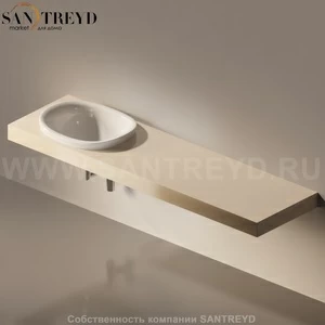 Flaminia IO e SI Столешница с отверстием под раковину от 80 до 250 см бежевая IO60M4.1015