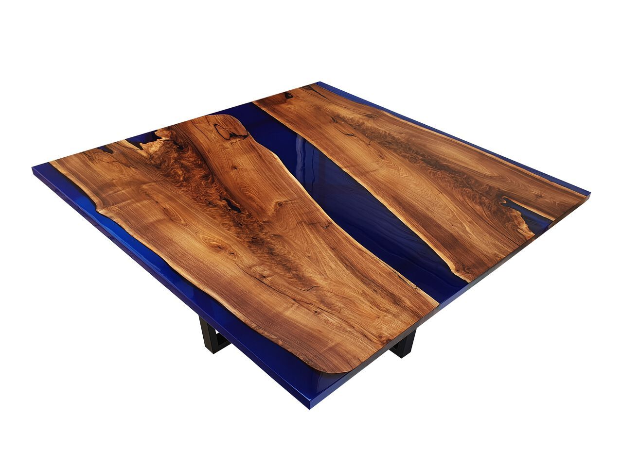 Квадратный стол из смолы и орехового дерева Legnor LEG2408733 / LEG2408742 ARCH-00079369