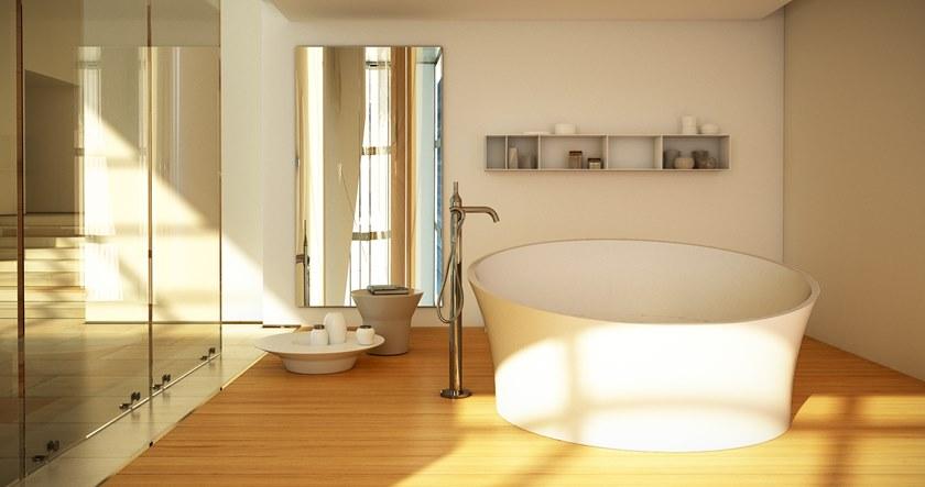 MOMA Design Отдельностоящая ванна с твердой поверхностью Evoque Evct - Вид №1